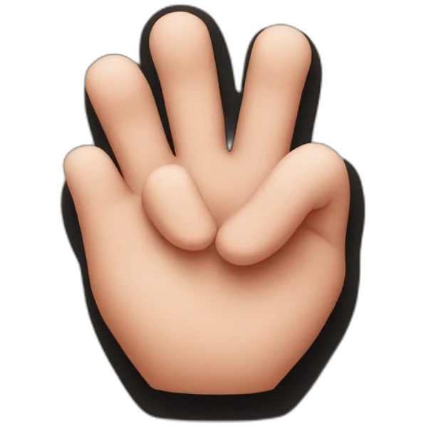 Heart finger emoji