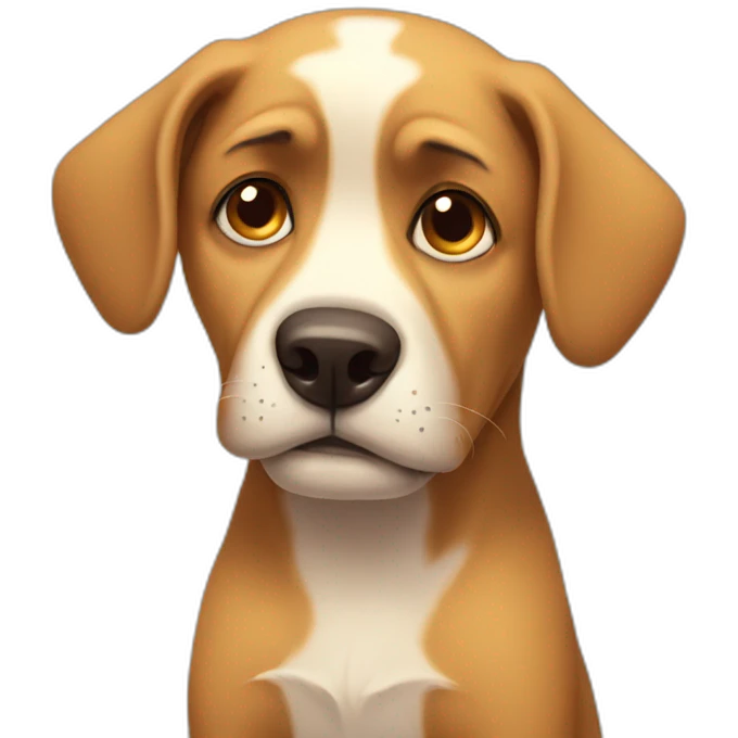 sad dog emoji