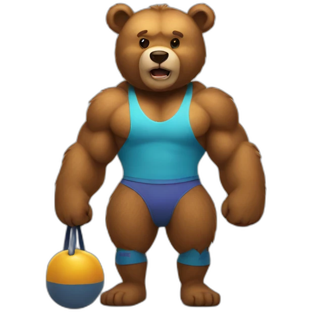 Gym bear emoji