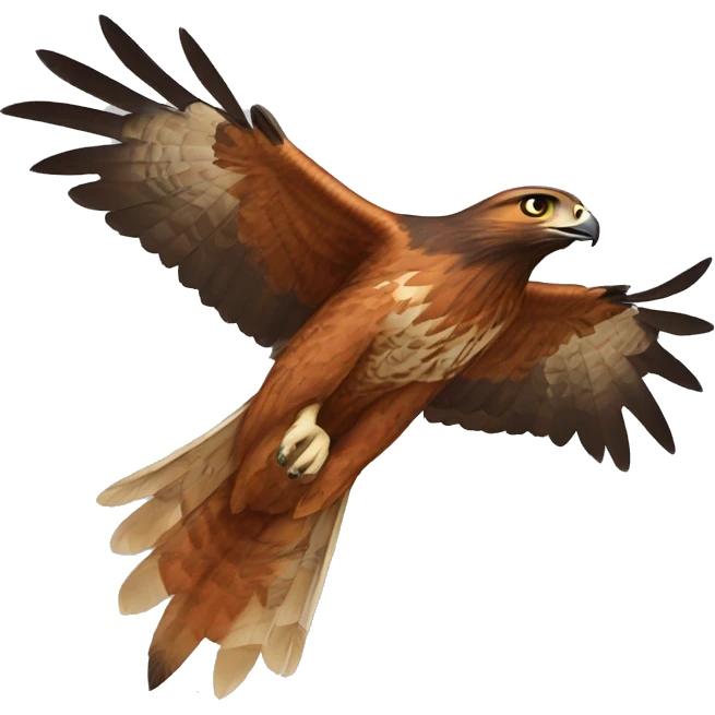 Flying Red Tail Hawk  emoji