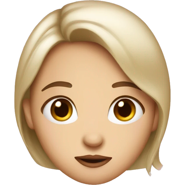 fair skinned girl blows kiss emoji