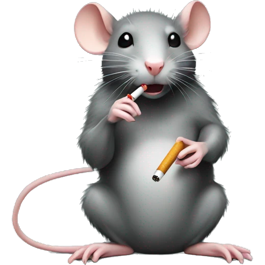 Rat with a cigarette  emoji