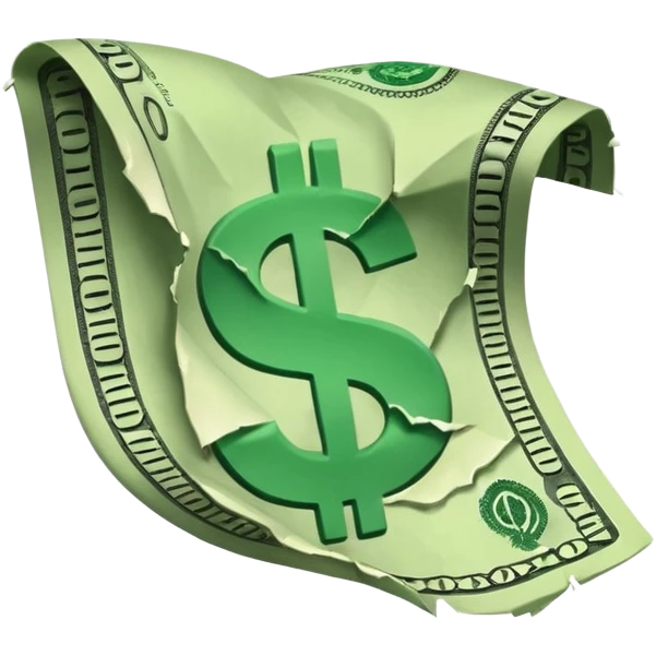 Falling value of the dollar emoji