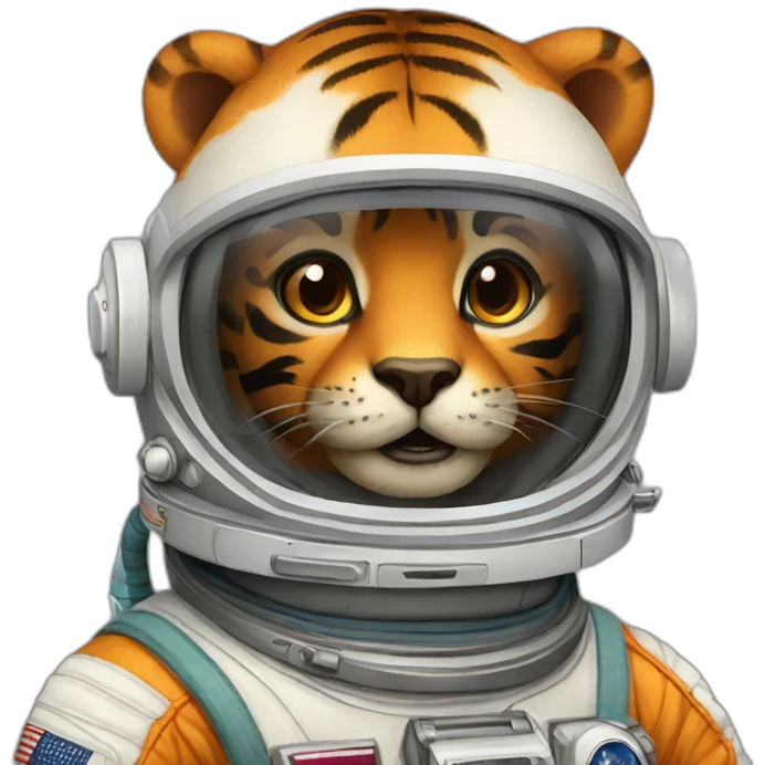 Astronaut Tiger emoji
