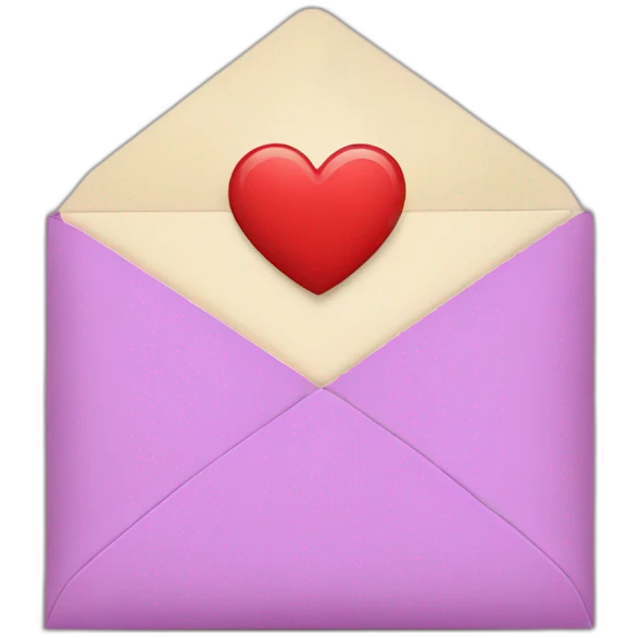 a letter envelope with a heart coming out of it emoji