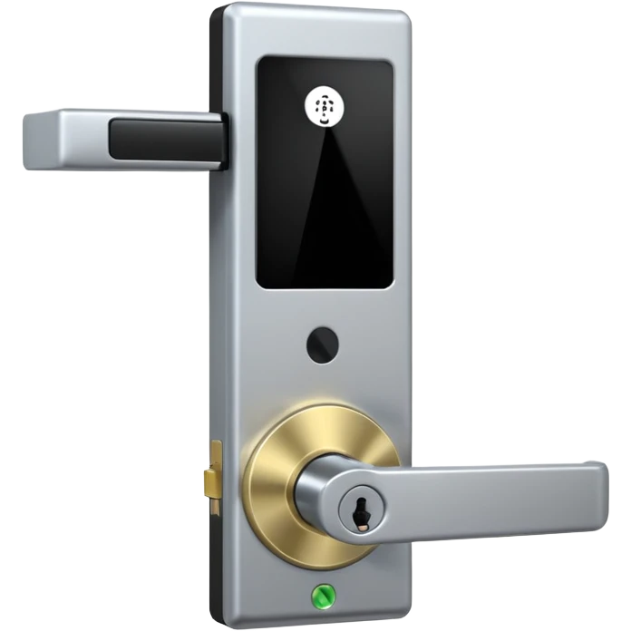 Electronic Door Lock System with card insert only screen no key hole emoji