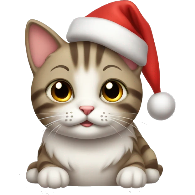 Christmas cute cat emoji