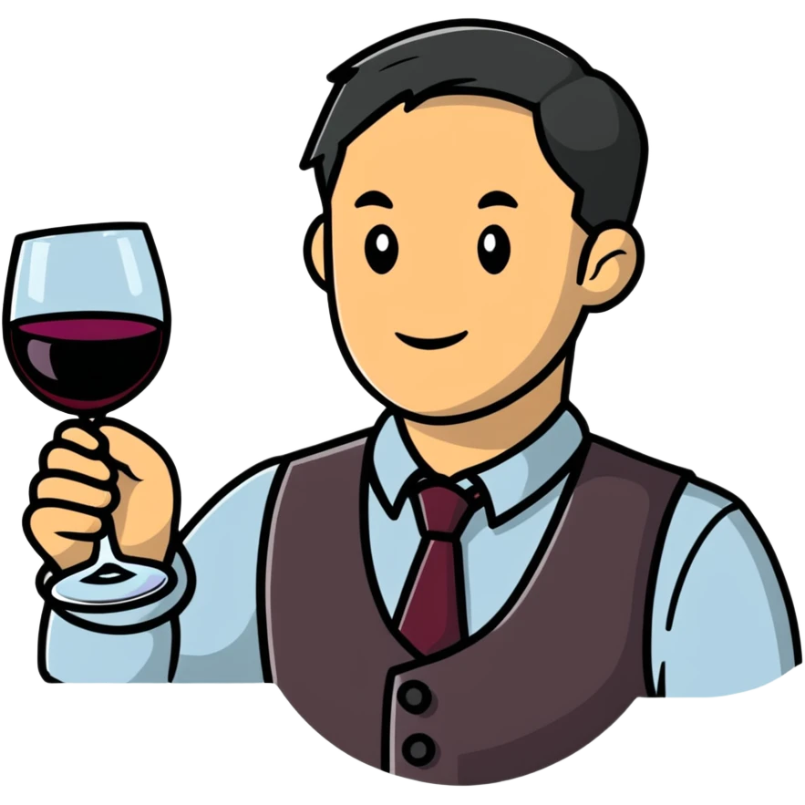 man toasting with wine glass emoji