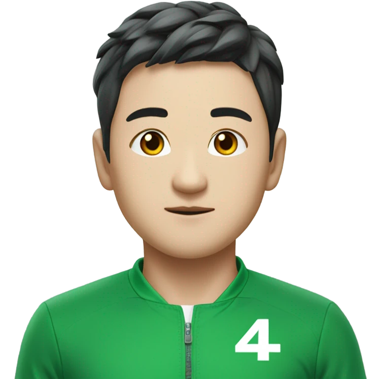 Squid game player seong gi hun in green track suit  emoji