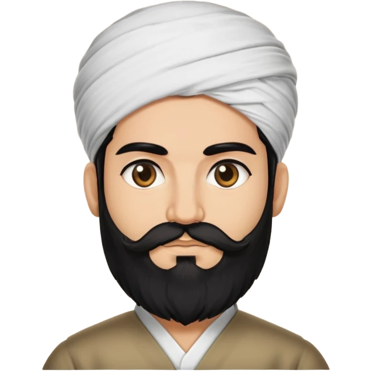 persian adult with black hair upwards and beard emoji