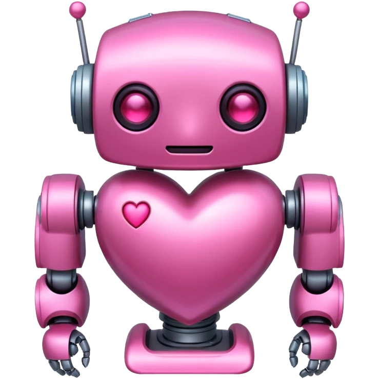 pink robot heart emoji