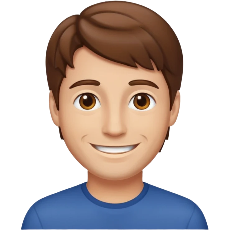 man body with brownhair emoji