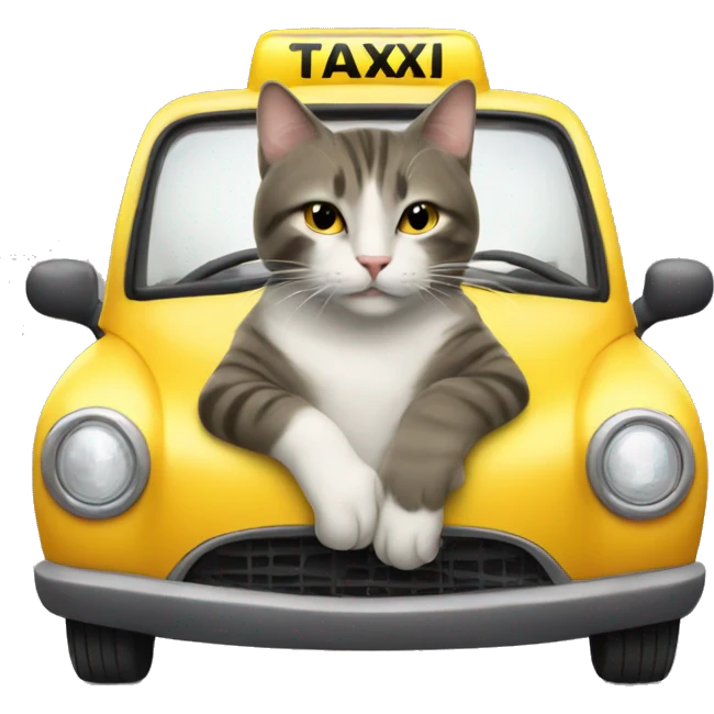 cat in taxi  emoji