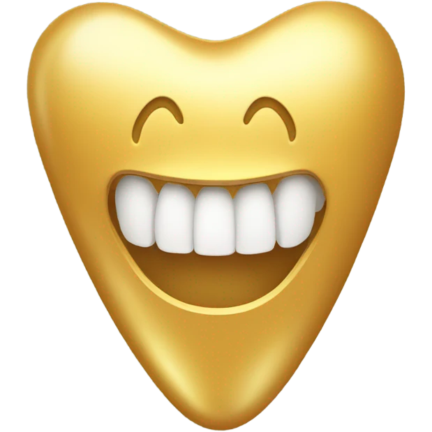 Golden smile tooth emoji
