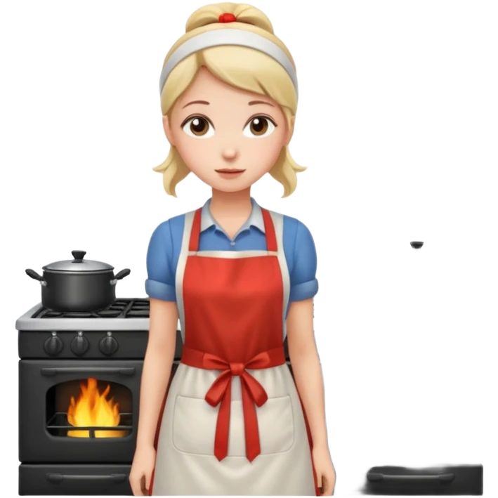 girl and stove emoji