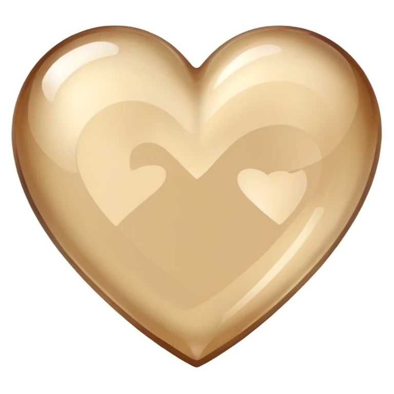 beige quartz heart  emoji