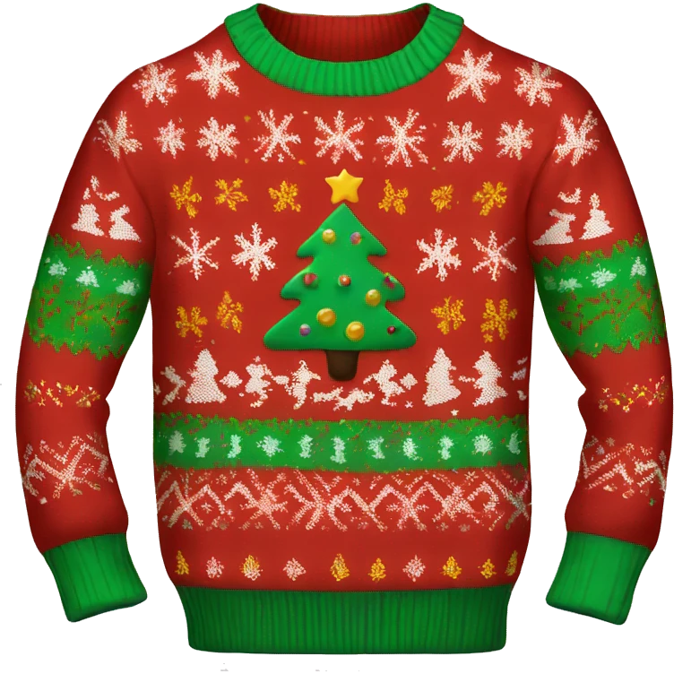 ugly christmas sweater emoji