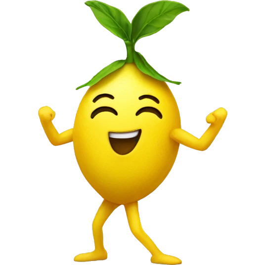 dancing lemon emoji