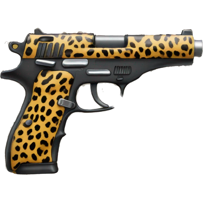 cheetah print gun  emoji