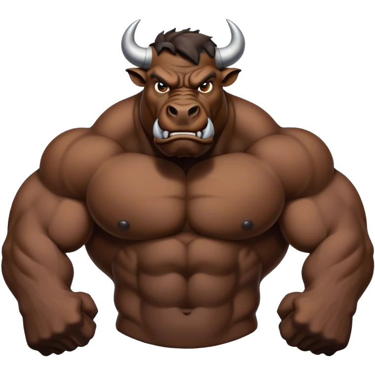 Toro que se vea agresivo a representar a una empresa que funde metales emoji