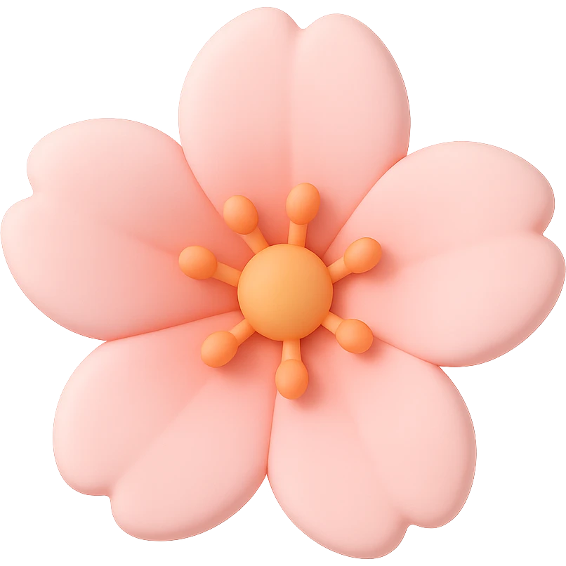 pink sakura cherry flower, remove background emoji