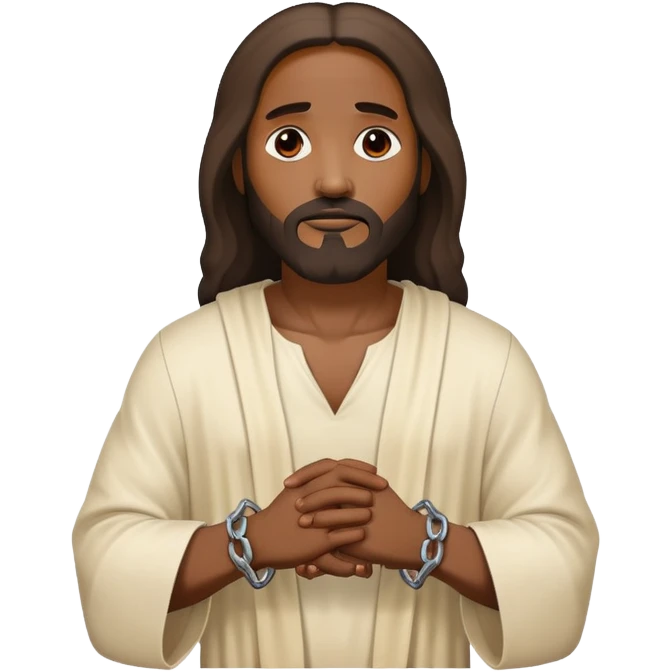 Black Jesus handcuffed emoji