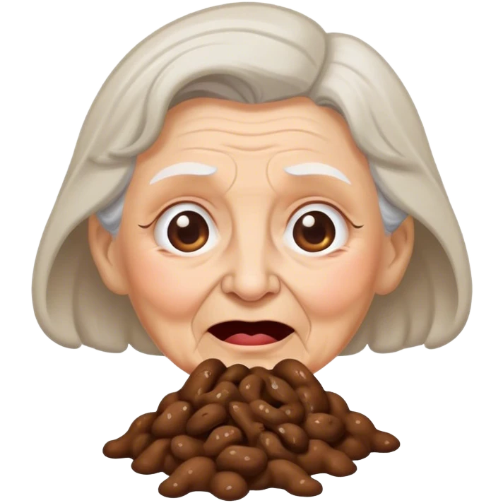 Old lady playing poo emoji