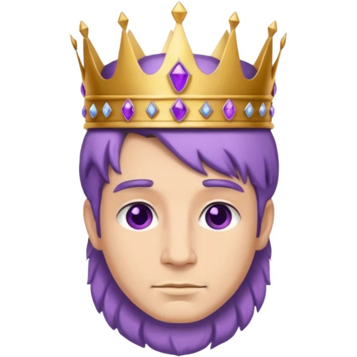King – amethyst crown emoji