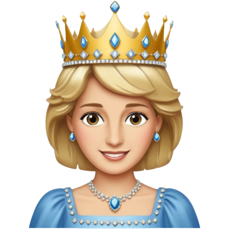 standing, Princess Diana with a crown emoji