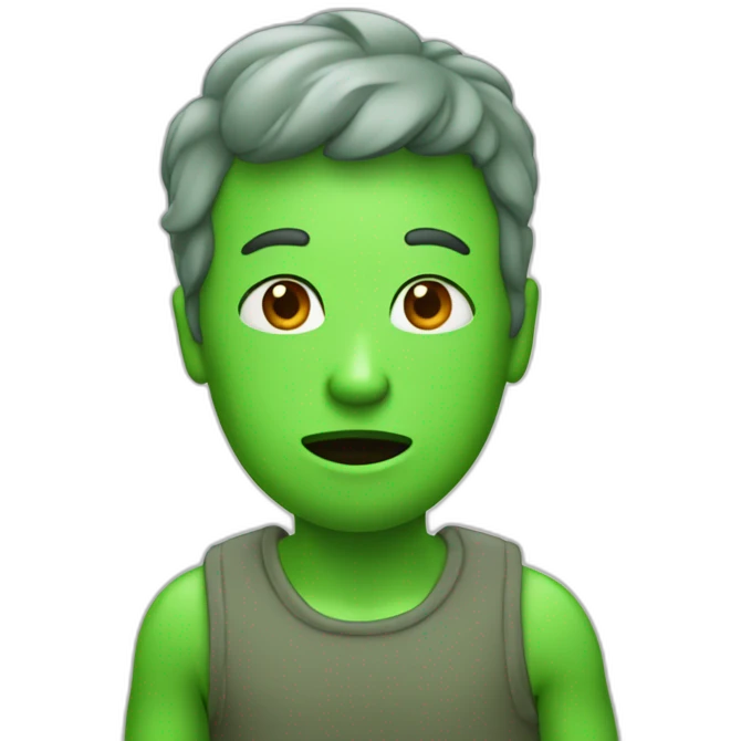 If diarrhea was a person green emoji