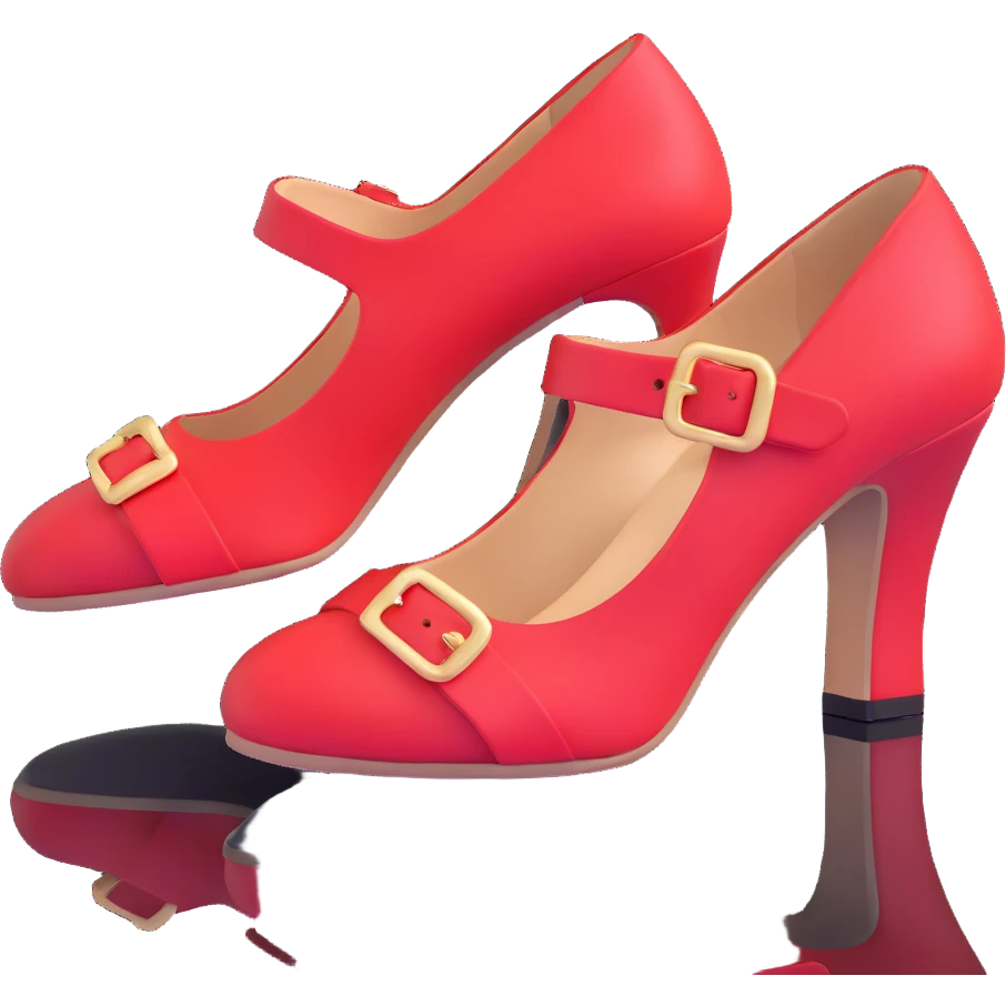 Sonic the Hedgehog's red shoes with white strap and gold buckle emoji