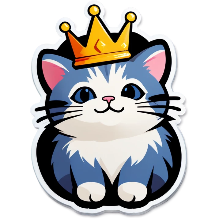 Cat with a crown  emoji