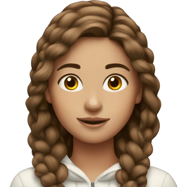 ski girl brown hair emoji