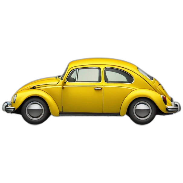 Volkswagen coccinelle jaune emoji