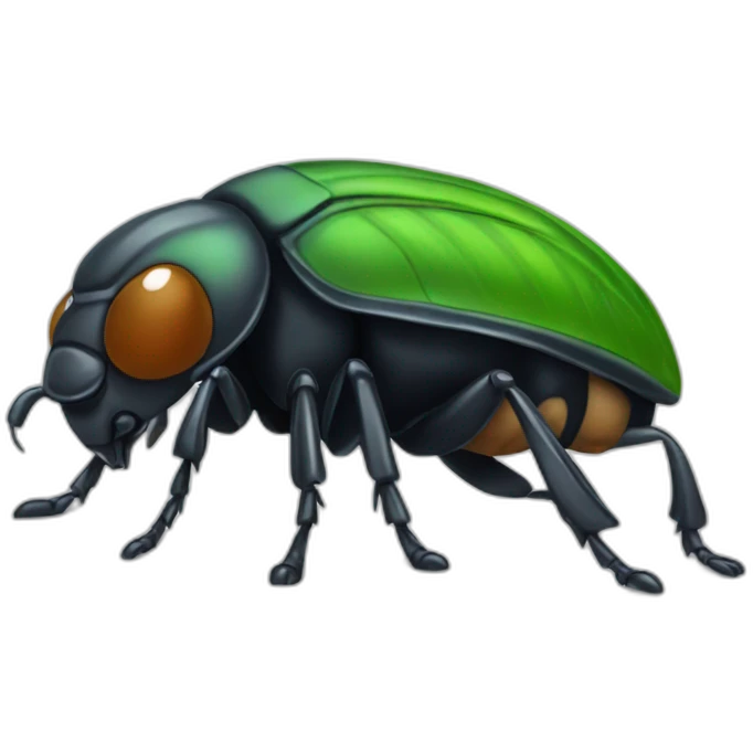 Cartoon Beetle with fur coat emoji