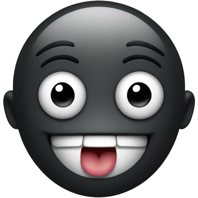 Smiley crying black tears emoji