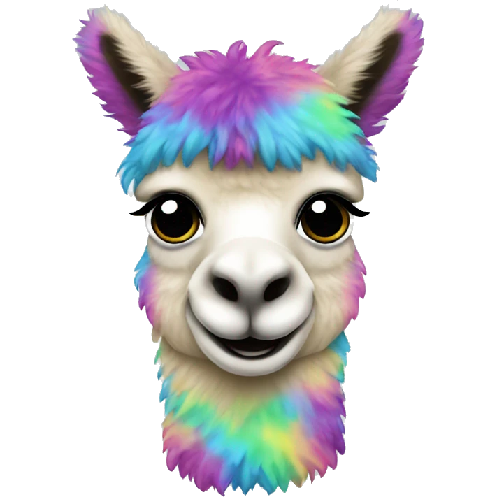 tie die alpaca emoji