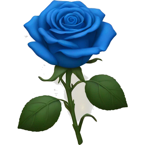 a blue rose emoji
