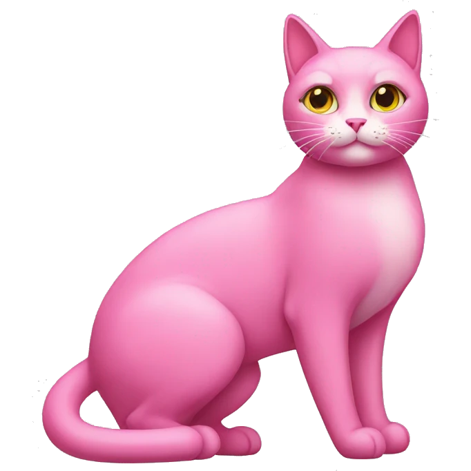 pink cat with high heels emoji
