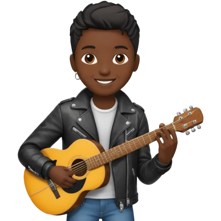 concert black Cable reels connected do a guitar emoji