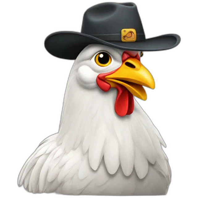 GALLINA TURULECA CON GORRO DE SHEF emoji