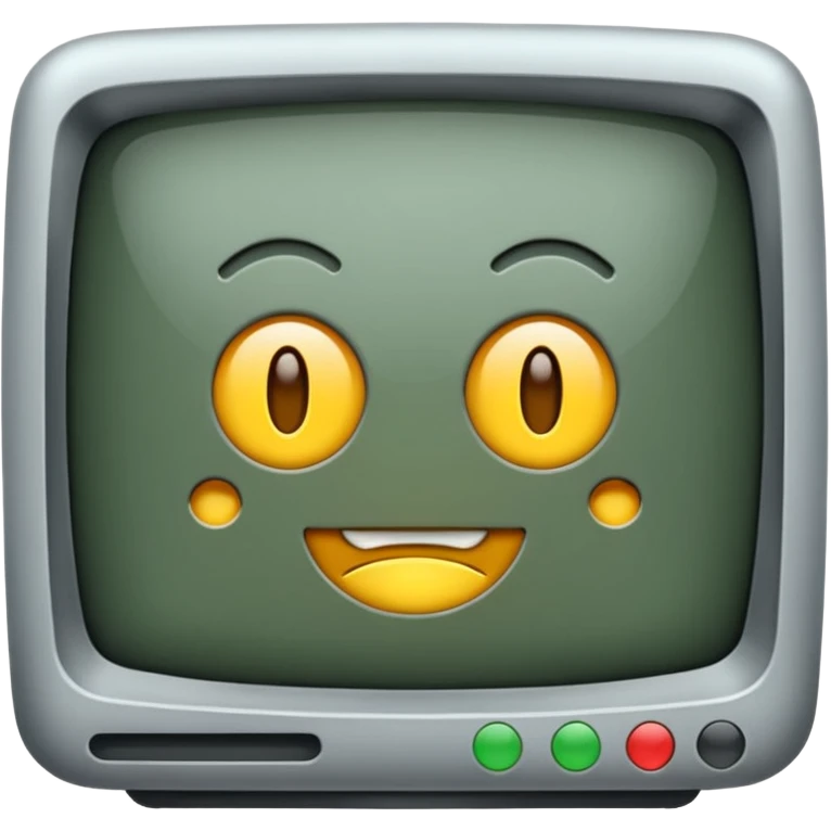 телевизор с зеленым пиксельным экраном emoji