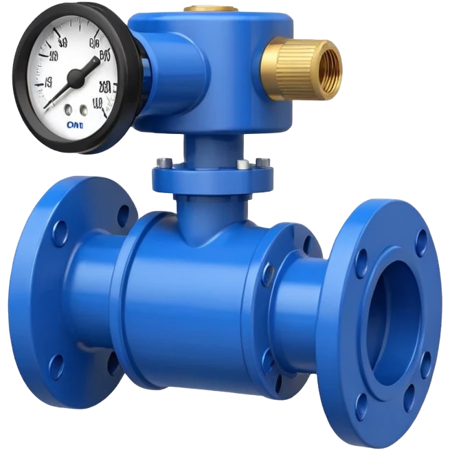 Mini caudalímetro color azul con brida emoji