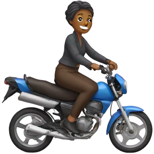 My mum riding a cat emoji