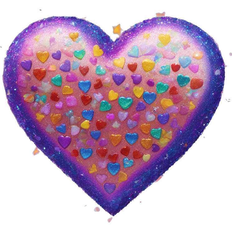 lisa frank glitter heart emoji