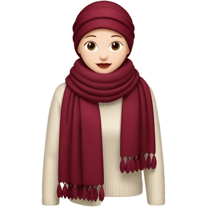 Burgundy scarf emoji