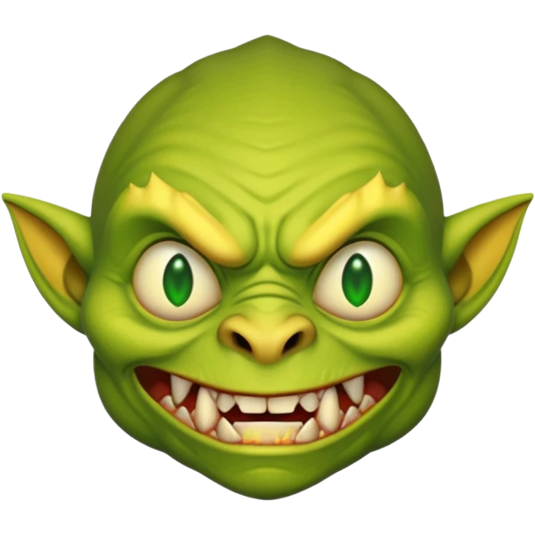 Goblin yellow color face  emoji