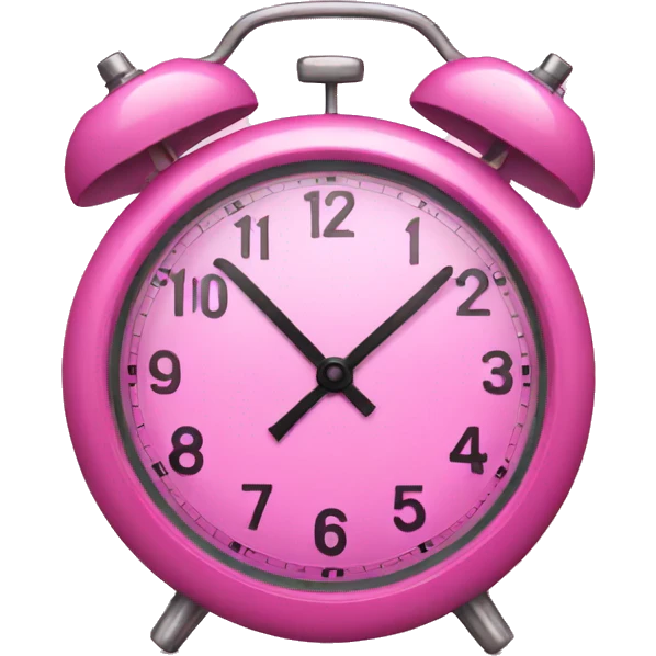 pink clock emoji