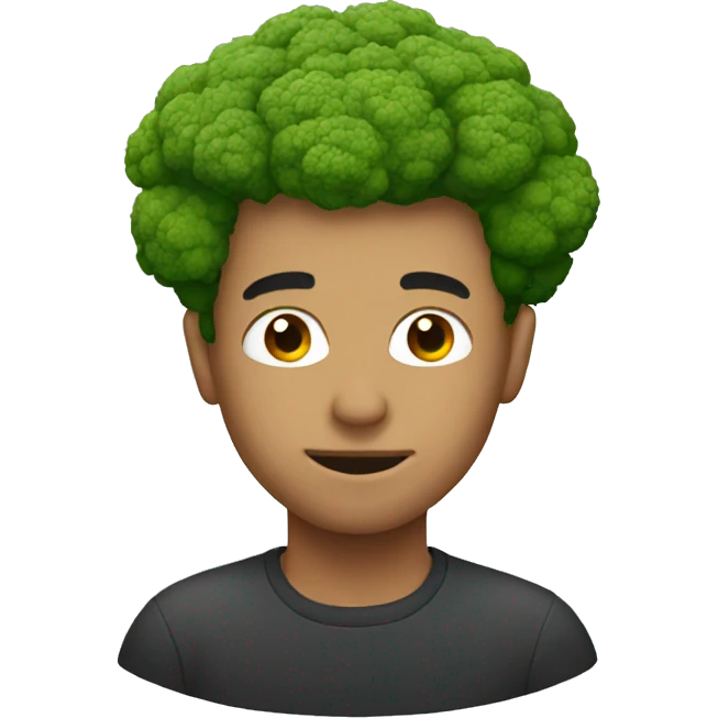 man with broccoli hair emoji
