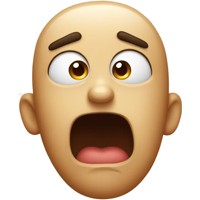 A shocked scared face  emoji
